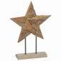 Preview: Weihnachtsstern Braun 43,5 x 13,5 x 59 cm Massivholz Teak