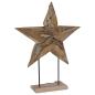 Preview: Weihnachtsstern LEDs Braun 59,5 x 18 x 74 cm Massivholz Teak