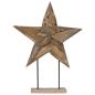 Preview: Weihnachtsstern LEDs Braun 59,5 x 18 x 74 cm Massivholz Teak