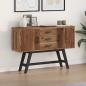 Preview: ARDEBO.de - TV-Ständer 110 x 30 x 75 cm Natur Massivholz Teak