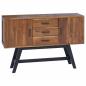 Preview: TV-Ständer 110 x 30 x 75 cm Natur Massivholz Teak