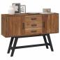 Preview: TV-Ständer 110 x 30 x 75 cm Natur Massivholz Teak