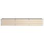 Preview: Pflanzkübel Elfenbein 290 x 50 x 45 cm Verzinkter Stahl