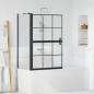 Preview: ARDEBO.de - Bad-Duschschirm Schwarz und Transparent 80 x 68 x 128 cm