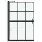 Preview: Bad-Duschschirm Schwarz und Transparent 80 x 68 x 128 cm