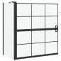 Preview: Bad-Duschschirm Schwarz und Transparent 116 x 68 x 128 cm