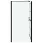 Preview: Bad-Duschschirm Schwarz und Transparent 116 x 68 x 128 cm