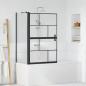 Preview: ARDEBO.de - Bad-Duschschirm Schwarz und Transparent 80 x 68 x 128 cm