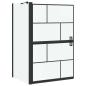 Preview: Bad-Duschschirm Schwarz und Transparent 80 x 68 x 128 cm