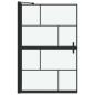 Preview: Bad-Duschschirm Schwarz und Transparent 80 x 68 x 128 cm