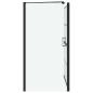 Preview: Bad-Duschschirm Schwarz und Transparent 100 x 68 x 128 cm