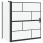 Preview: Bad-Duschschirm Schwarz und Transparent 116 x 68 x 128 cm