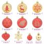Preview: Weihnachtskugel-Set 40 Stk. Gold und Rot Ø 6 cm Kunststoff LEDs