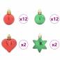Preview: Weihnachtskugel-Set 40 stk. Rot und Grün Ø 6 cm Kunststoff