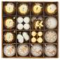 Preview: Weihnachtskugel-Set 40 stk. Weiß und Gold Ø 6 cm Kunststoff