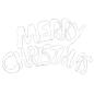 Preview: Weihnachtsschild 240 LEDs Mehrfarbig 99,5 x 54 cm PVC