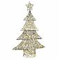 Preview: Weihnachtsbaum mit 120 LEDs Warmweiß 150 cm Rattan