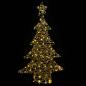 Preview: Weihnachtsbaum mit 120 LEDs Warmweiß 150 cm Rattan