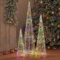 Preview: Weihnachtsbaum 3 Stk. Mehrfarbig 20 x 20 x 80 cm Acryl 90 LEDs