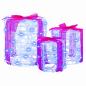 Preview: Geschenkbox Dekoration 3 stk. Blau 20 x 20 x 21 cm Acryl