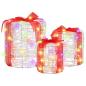 Preview: Geschenkbox Dekoration 3 stk. Bunt 20 x 20 x 21 cm Acryl