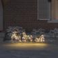 Preview: LED Rentiere 3 Stk. Warmes Weiß 44,5 x 18 x 66 cm PET 60 LEDs