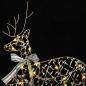 Preview: LED Rentiere 3 Stk. Warmes Weiß 44,5 x 18 x 66 cm PET 60 LEDs