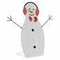 Preview: Beleuchtete Schneemann Familie 3 Stk. Warmes Weiß 56 x 80 cm