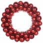Preview: Weihnachtsballkränze 2 Stk. Rot 33 x 33 x 7 cm Polystyrol LEDs