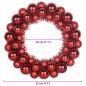 Preview: Weihnachtsballkränze 2 Stk. Rot 33 x 33 x 7 cm Polystyrol LEDs