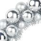 Preview: Weihnachtsballkränze 2 Stk. Silber 33 x 33 x 7 cm Polystyrol