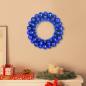 Preview: ARDEBO.de - Weihnachtsballkränze 2 Stk. Blau 33 x 33 x 7 cm Polystyrol LEDs