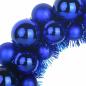 Preview: Weihnachtsballkränze 2 Stk. Blau 33 x 33 x 7 cm Polystyrol LEDs
