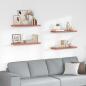 Preview: ARDEBO.de - Wandregal Wandhalterung 4 Stk. Rot 90 x 23,5 x 3,8 cm