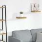 Preview: ARDEBO.de - Wandregal Wandhalterung Beige 23 x 23,5 x 3,8 cm Holzwerkstoff
