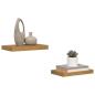 Preview: Wandregal 2 stk. Beige 40 x 23,5 x 3,8 cm Holzwerkstoff
