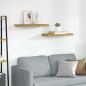 Preview: ARDEBO.de - Wandregal 2 stk. Beige 60 x 23,5 x 3,8 cm Holzwerkstoff