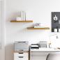 Preview: Wandregal 2 stk. Beige 60 x 23,5 x 3,8 cm Holzwerkstoff