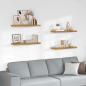 Preview: ARDEBO.de - Wandregal 4 stk. Beige 80 x 23,5 x 3,8 cm Holzwerkstoff