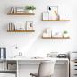 Preview: Wandregal 4 stk. Beige 80 x 23,5 x 3,8 cm Holzwerkstoff