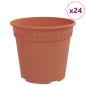 Preview: Runder Blumentopf 24 stk. Ziegelrot Ø 19 x 16 cm Kunststoff