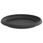 Preview: Runde Blumenplatte 24 stk. Schwarz Ø 21,5 x 2,5 cm Kunststoff