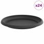 Preview: Runde Blumenplatte 24 stk. Schwarz Ø 23,5 x 2,5 cm Kunststoff