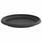 Preview: Runde Blumenplatte 24 stk. Schwarz Ø 23,5 x 2,5 cm Kunststoff