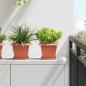 Preview: ARDEBO.de - Quadratischer Blumentopf 6 Stk. Ziegelrot 20 x 20 x 16 cm