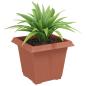 Preview: Quadratischer Blumentopf 6 Stk. Ziegelrot 20 x 20 x 16 cm