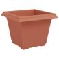 Preview: Quadratischer Blumentopf 6 stk. Ziegelrot 28,5 x 28,5 x 22 cm