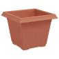 Preview: Quadratischer Blumentopf 6 Stk. Ziegelrot 33 x 33 x 26 cm