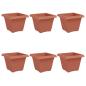 Preview: Quadratischer Blumentopf 6 stk. Ziegelrot 38 x 38 x 30 cm