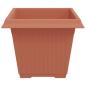 Preview: Quadratischer Blumentopf 6 Stk. Ziegelrot 43 x 43 x 33,5 cm
